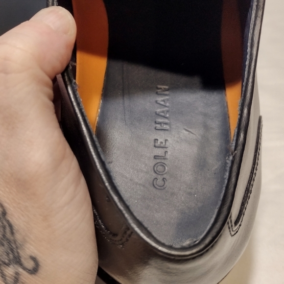 Cole Haan Lenox Hill Split-Toe Black Smooth Polished Leather Lace-Up Oxfords - Picture 3 of 14